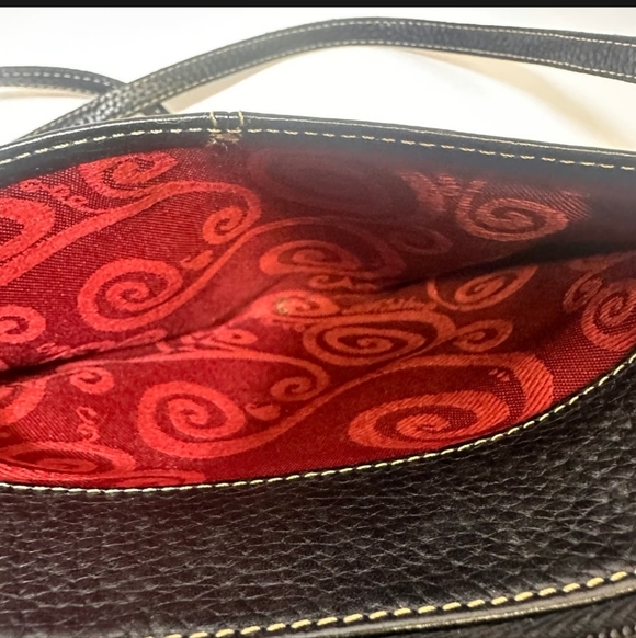 Brighton Elegant Black Leather & Suede Shoulder Bag - Picture 6 of 15